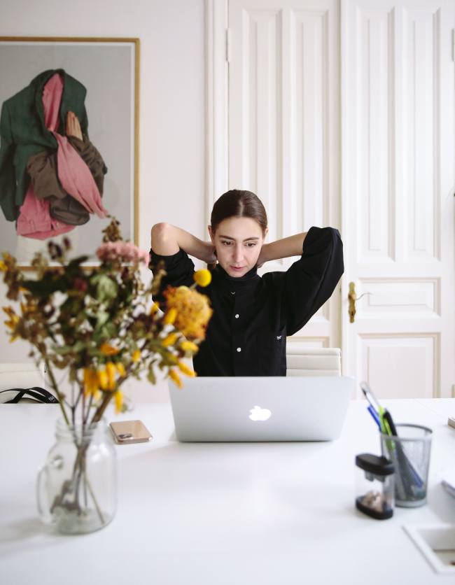 brand-build-personal-branding-promote-yourself-Woman-in-Black-Blouse-Sitting-in-Front-of-Silver-Laptop